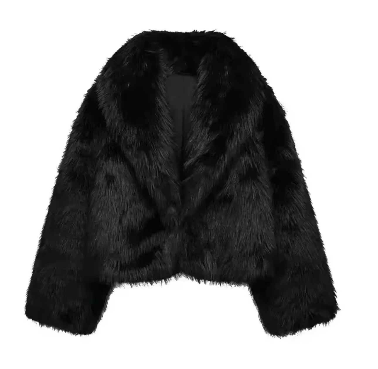 Kunstfelljacke schwarz Silver