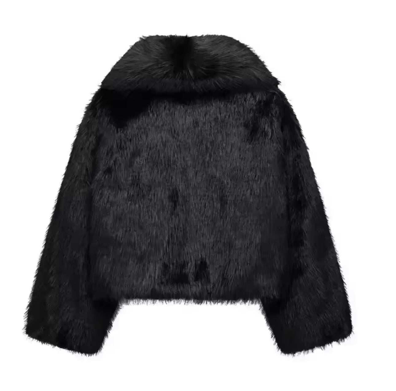 Kunstfelljacke schwarz Silver