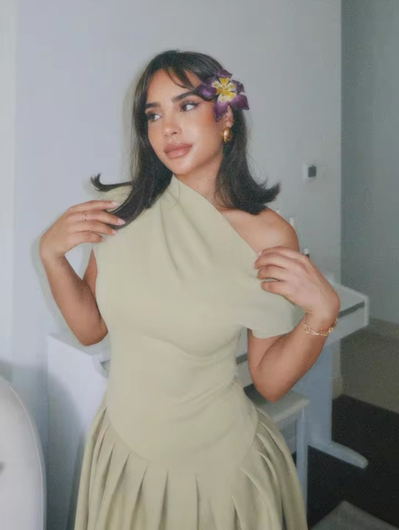 Alma - plissiertes Kleid