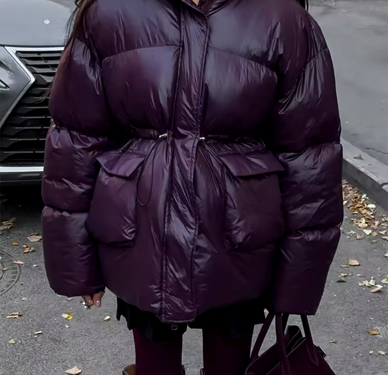 Lilly - Jacke Mantel mittellang Burgunder