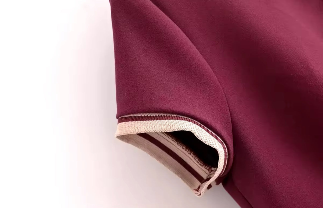 Boris - Burgunder Polokleid
