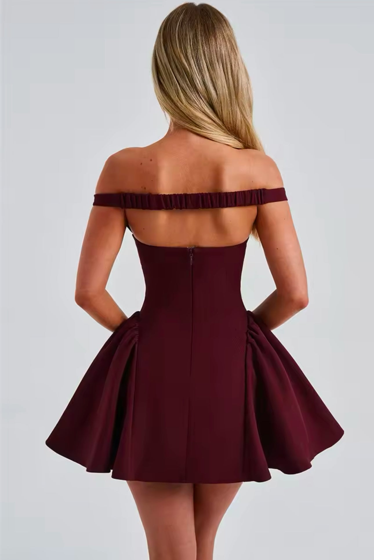 Lorelei - Bordeaux Kleid festiv