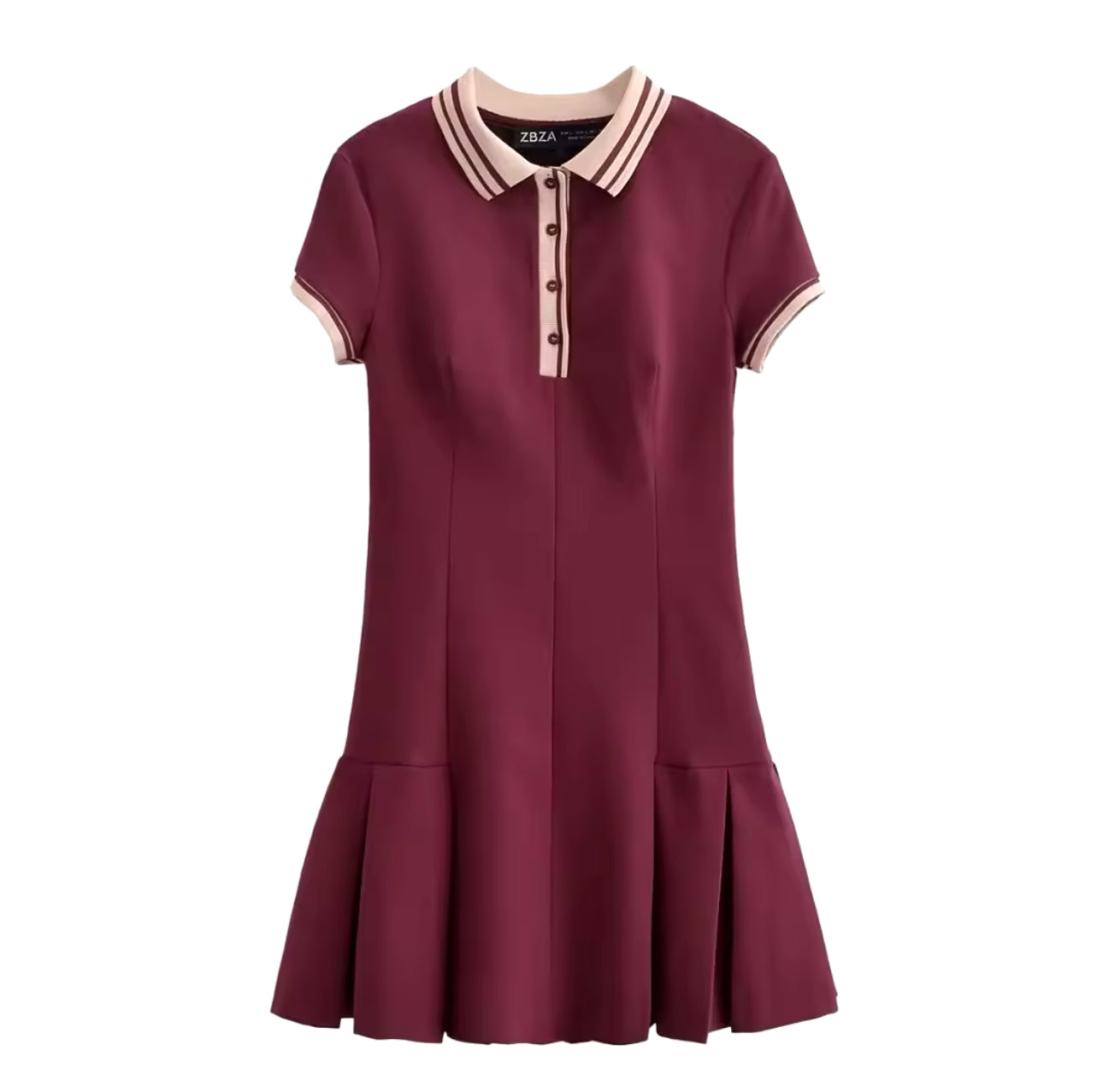 Boris - Burgunder Polokleid
