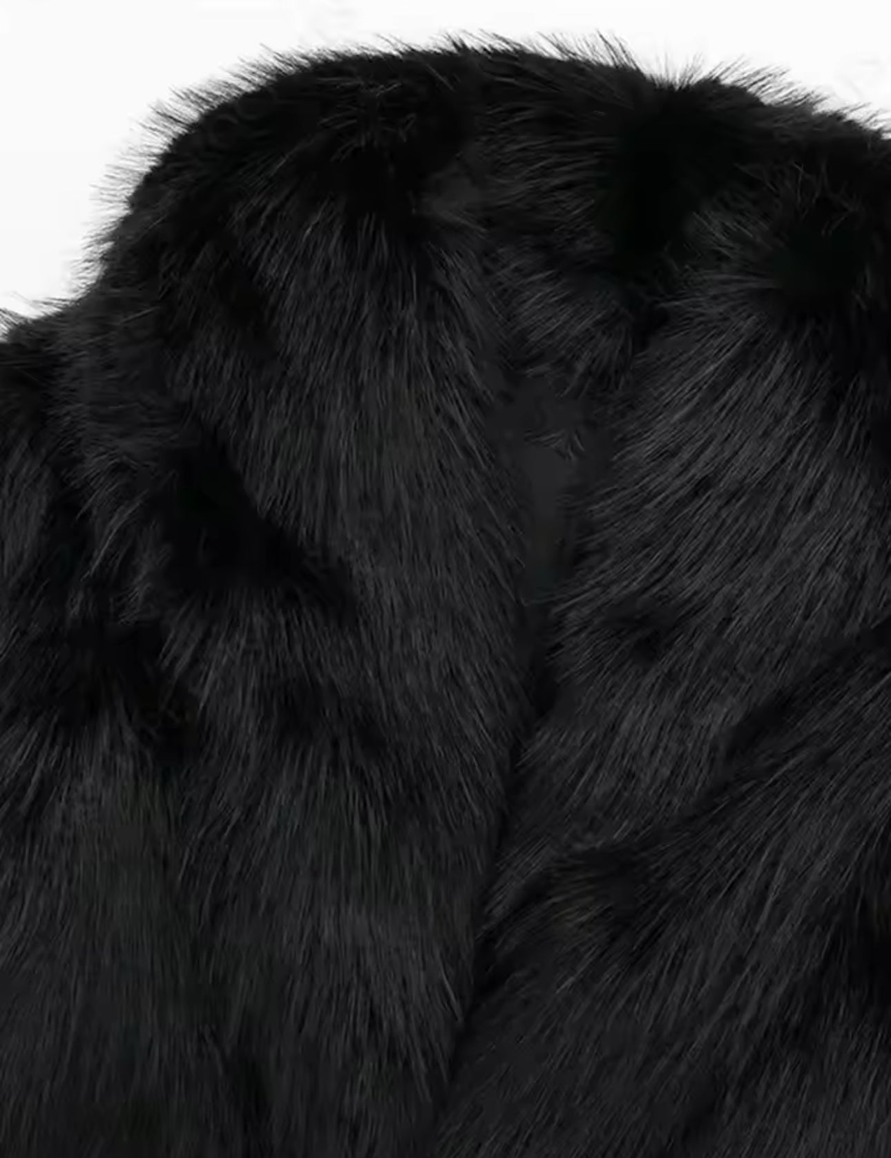 Kunstfelljacke schwarz Silver