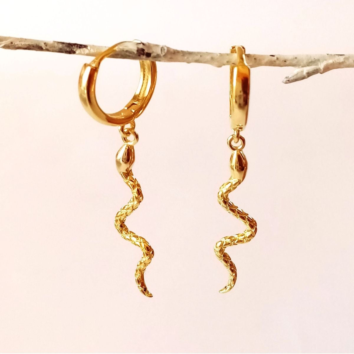 Snake Ohrringe - Gold