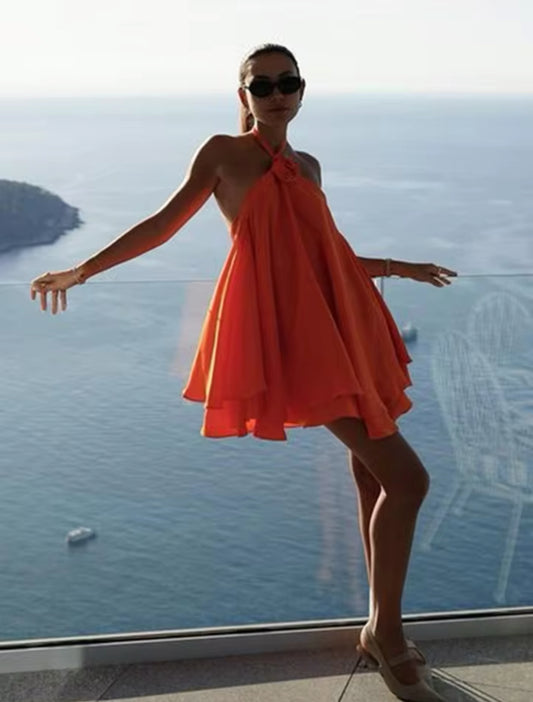 Selena - oranges Kleid