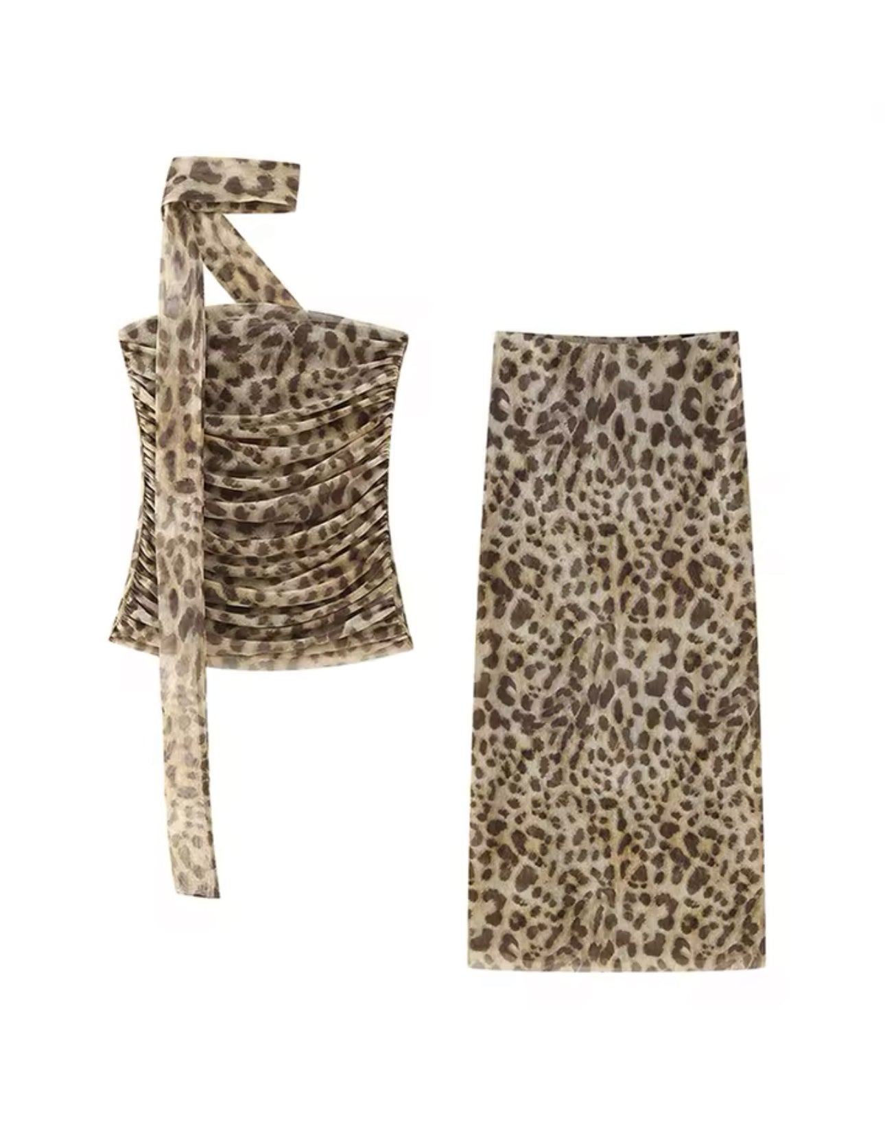 Leo - animalprint Kleid Tüllkleid
