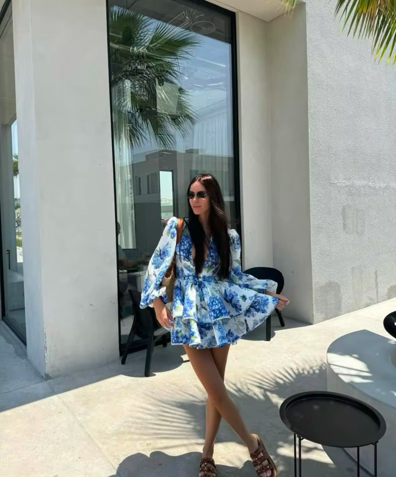 Mykonos - Blue white dress summer