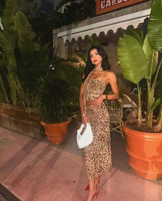Leo - animalprint Kleid Tüllkleid