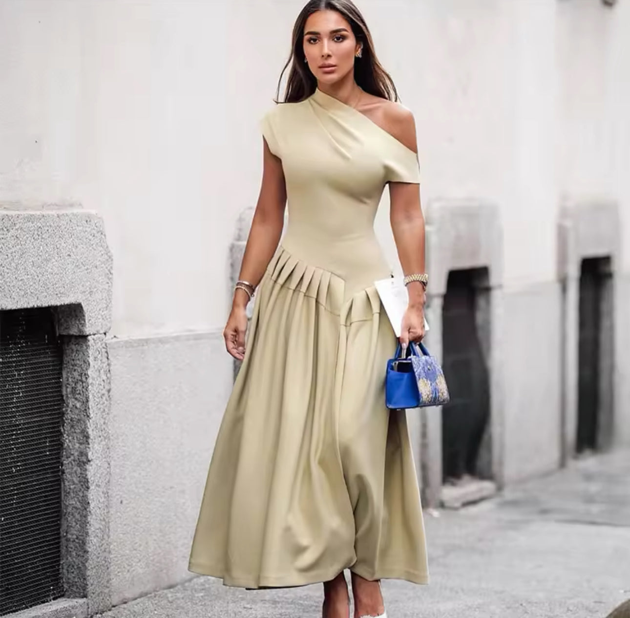 Alma - plissiertes Kleid