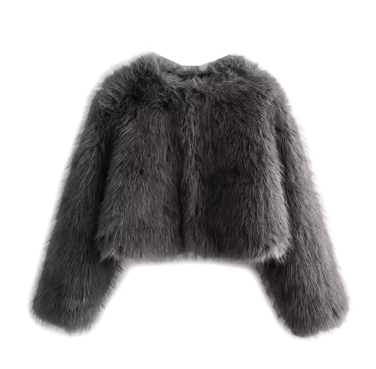 Pelz Graue Jacke - Lilly