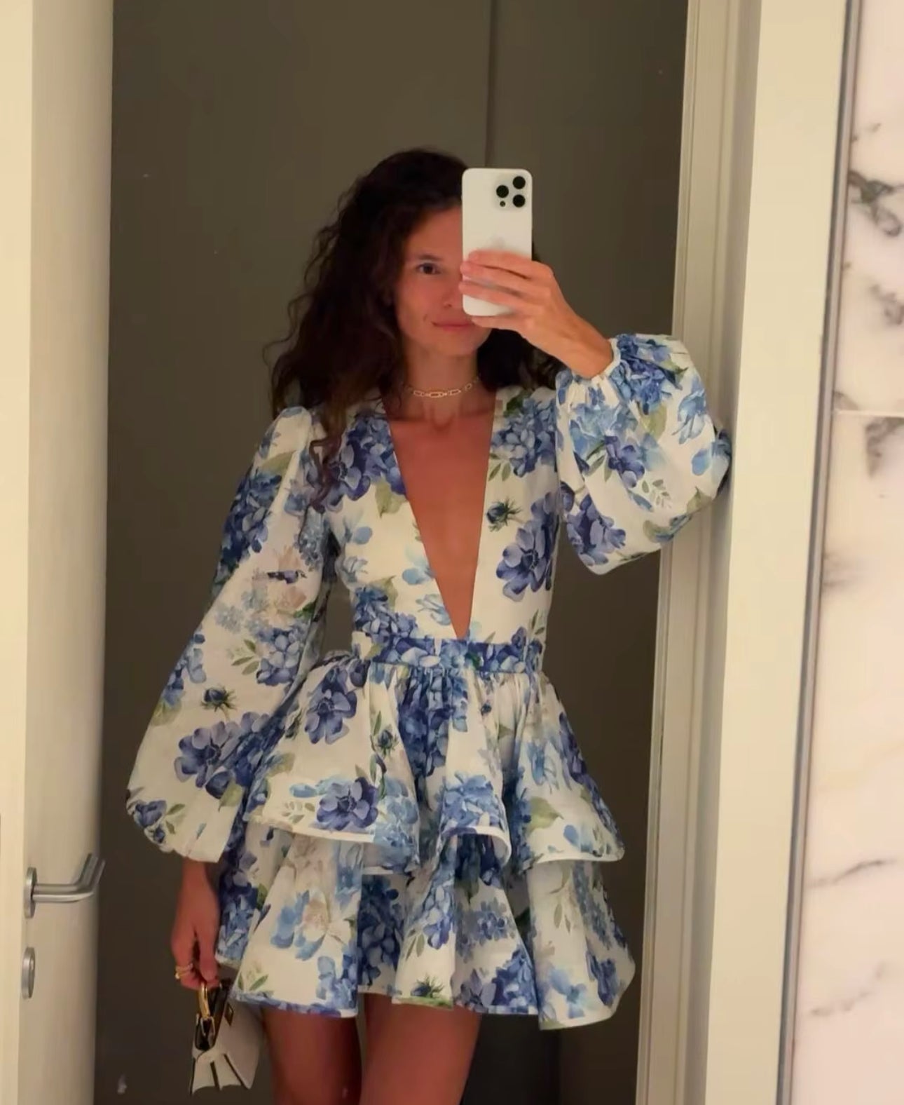 Mykonos - Blue white dress summer
